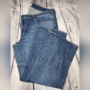 Maurices orchid boot cut blue denim jeans, size 22w short